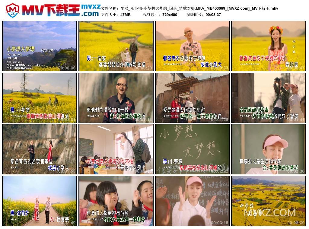 平安_汪小敏-小梦想大梦想_国语_情歌对唱.MKV_MB403069